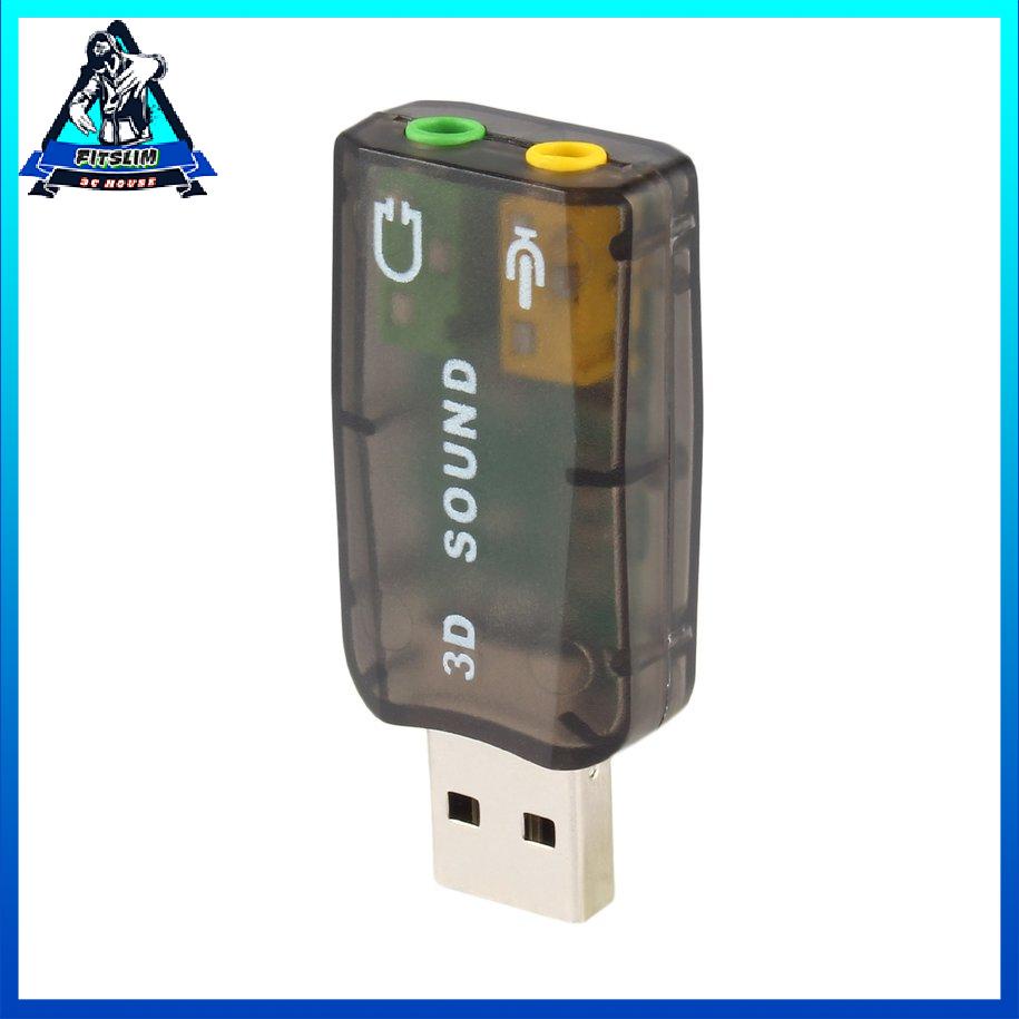 Bộ chuyển đổi âm thanh Card âm thanh Tai nghe USB 3D Loa ngoài Giắc cắm Micro Bộ điều hợp [8/25]