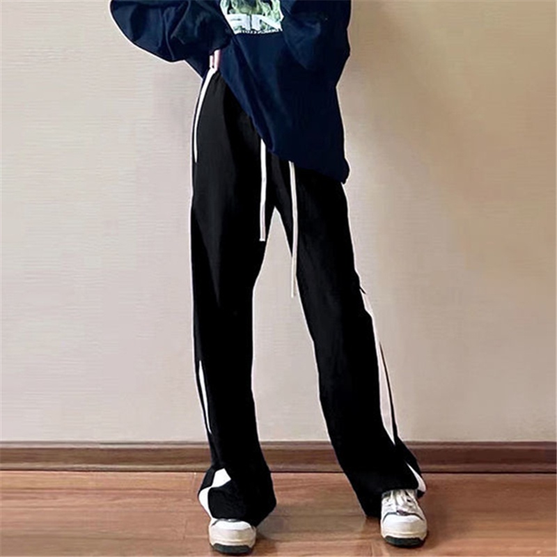 Quần Thể Thao Ống Đứng Viền Sọc Thời Trang Năng Động Cho Nữ