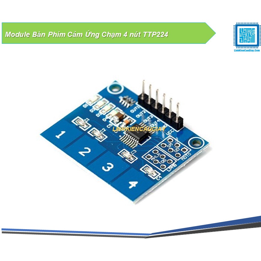 Module Bàn Phím Cảm Ứng Chạm 4 nút TTP224