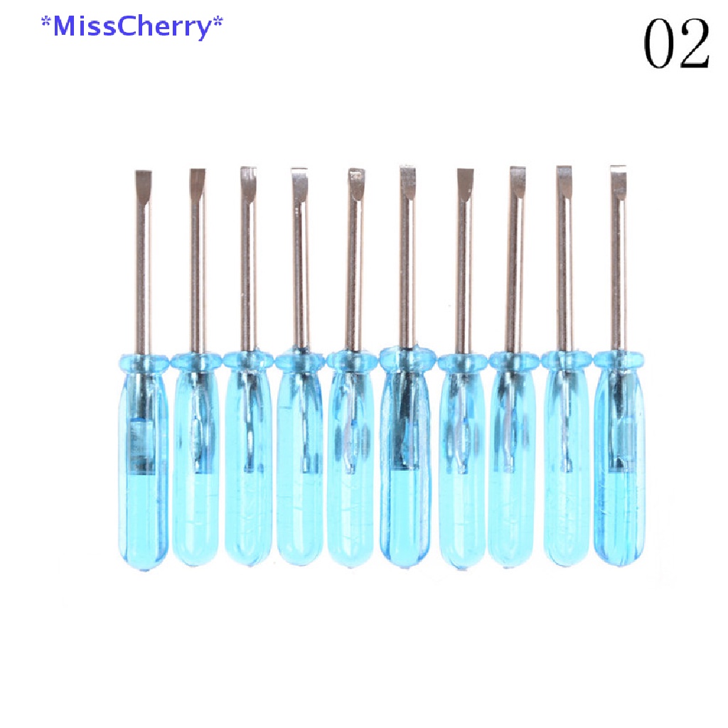 Set 10 Tua Vít Đầu Dẹt Mini Bỏ Túi Tiện Dụng Mới