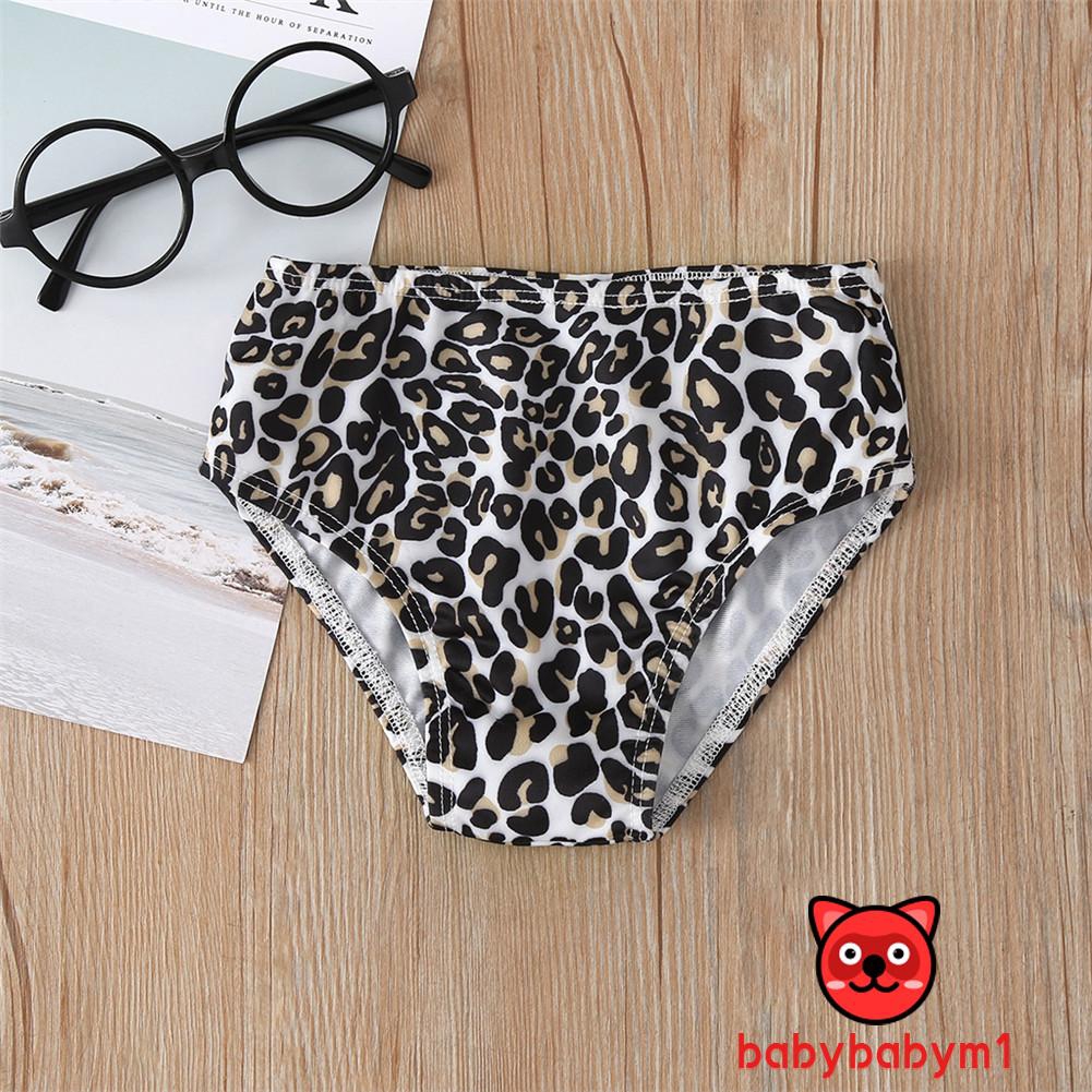 ➤♕❀❤Toddler Girls Two Piece Swimsuit Leopard Bathing Suits Swimwear Beach Cheetah Bikini