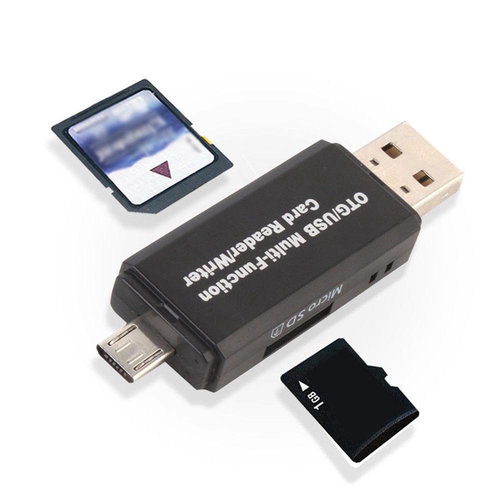 Bộ chuyển đổi Micro USB OTG sang USB 2.0 Đầu đọc thẻ SD cho máy tính bảng Android