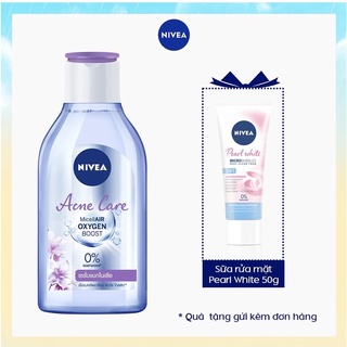 [ Mua 1 tặng 1 ] Nước tẩy trang nivea ngừa mụn acne care micellar water 400ml tặng 1 sữa rửa mặt peal white