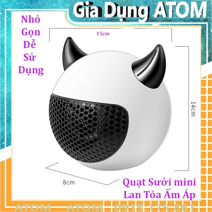 Quạt Sưởi Mini, Máy Sưởi Ấm Đa Năng 500w Hình Thú Siêu Kute, An Toàn Khi Sử Dụng : Để Bàn Làm Việc, phòng Ngủ, Phòng Ăn