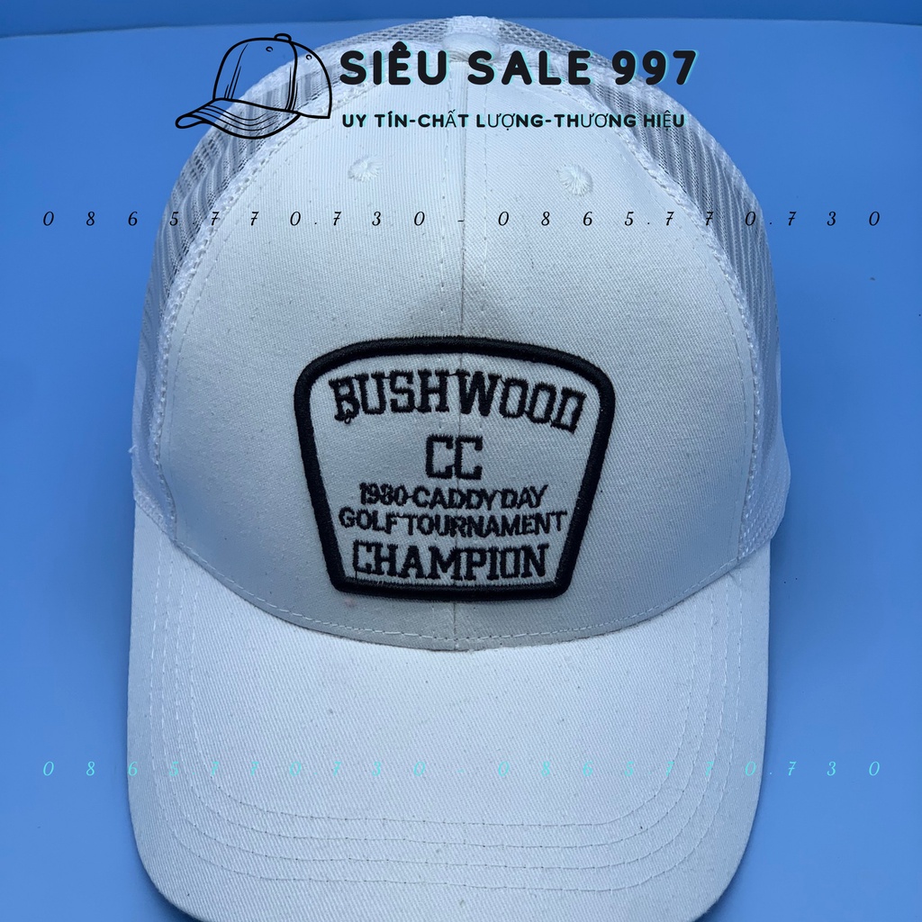 NÓN KẾT BUSHWOOD PHỐI LƯỚI THOÁNG KHÍ THỜI TRANG NAM NỮ