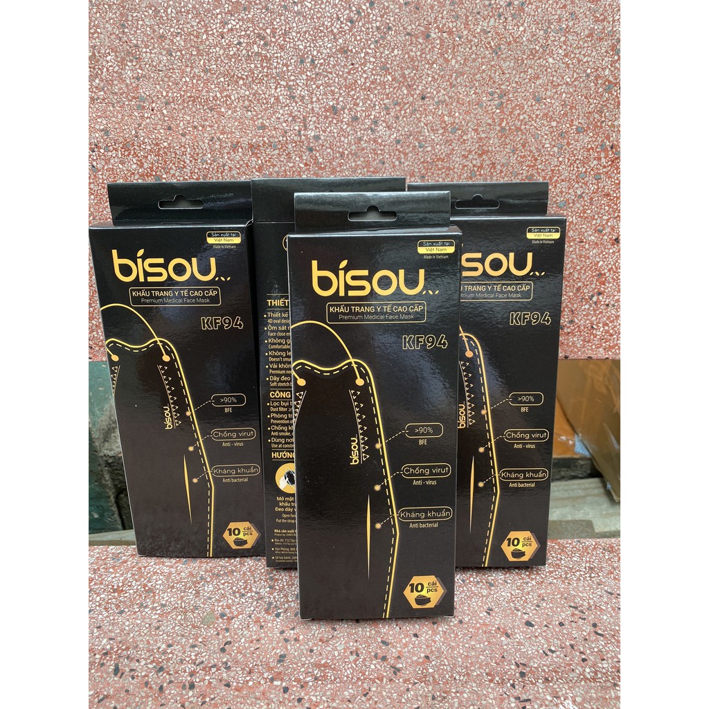 KHẨU TRANG LỌC BỤI MỊN BISOU KF94 - hộp 10c | BigBuy360 - bigbuy360.vn