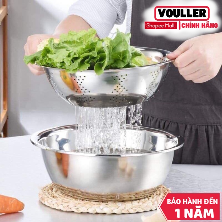 Bộ 5 Chậu Inox Vouller Xuất Nhật Tiện Lợi