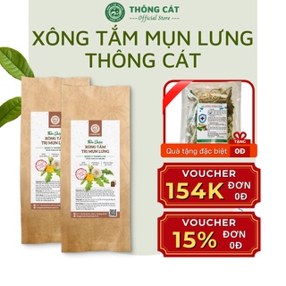 Thảo dược xông tắm hết mụn lưng THÔNG CÁT Da mịn màng, mờ thâm, trắng sáng, bật tông