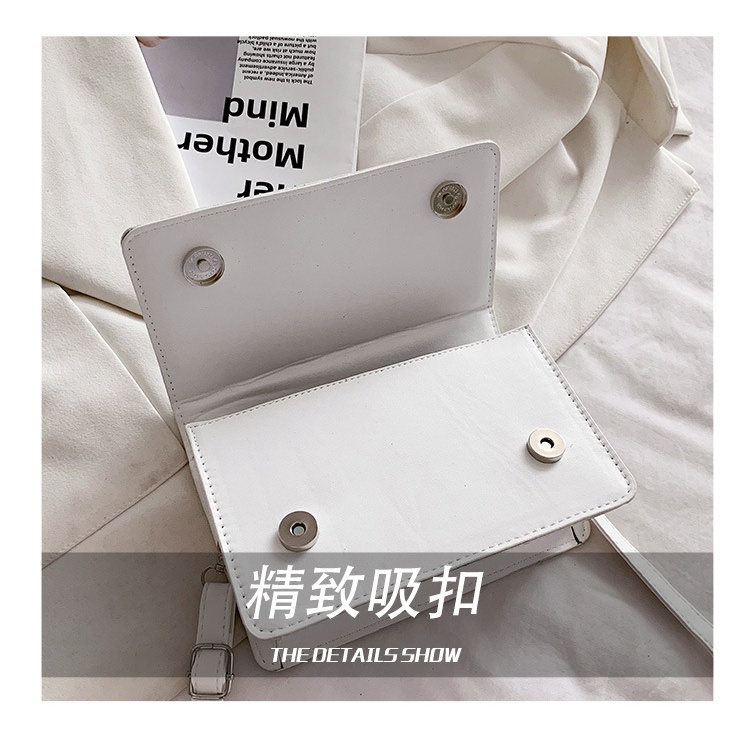 Túi xách JASMIN NOIR bằng da PU dáng vuông nhỏ nhắn đơn giản thời trang cho nữ