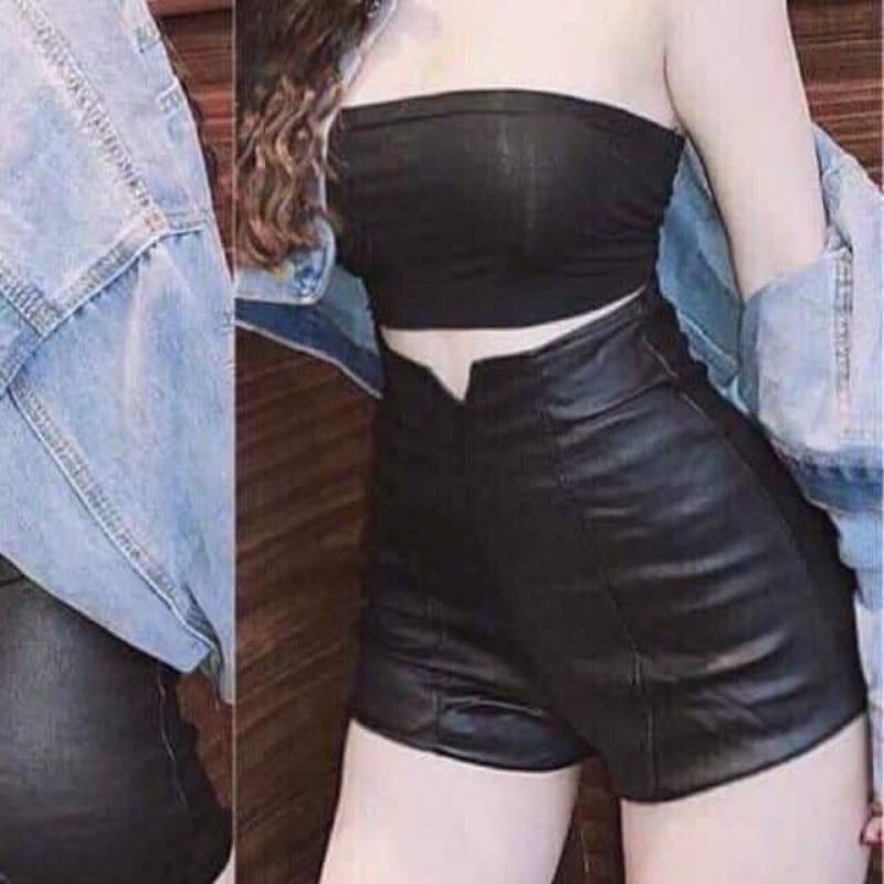 Quần sooc da ôm cạp V hàng QCL1