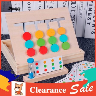 ♑Di Wooden Color Shape Pairing Puzzles Activity Board with Hourglass Education Toy