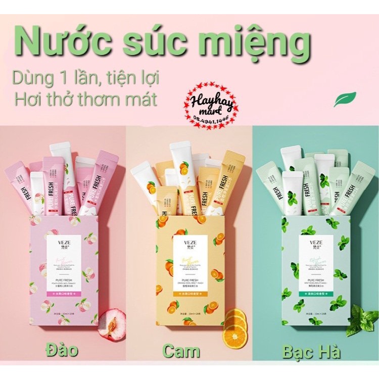 Nước súc miệng bỏ túi💥 ( đi du lịch, đi làm)- 1 thanh
