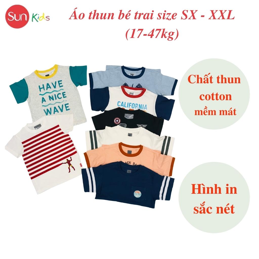 Áo thun bé trai xuất xịn, áo phông cho bé trai, chất cotton, size SX-XXL,  - SUNKIDS