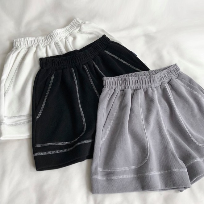 Quần Line Shorts Chỉ Nổi Unisex (Ảnh Thật)