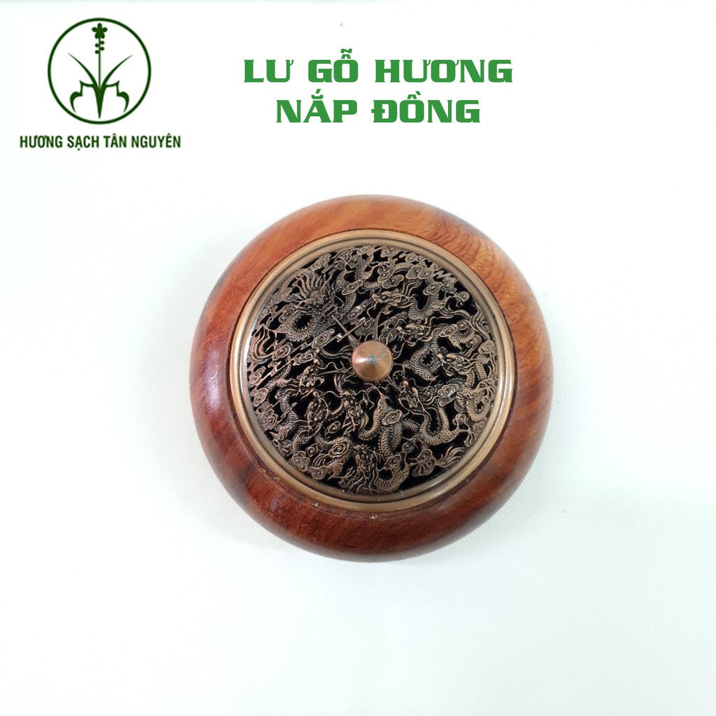 Lư xông Trầm Gỗ cao cấp loại 1 , Lư đốt trầm nắp rồng tinh xảo - MỘC TRÀ 98