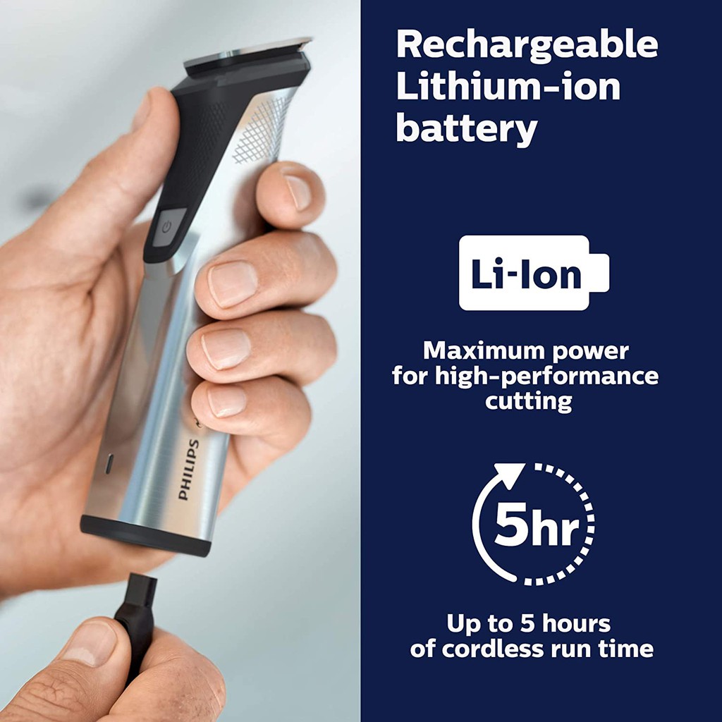 Tông đơ Philips Norelco Multigroom 7000 | MG7750/49 Multigroom All-In-One đa năng, giúp cắt tỉa râu, tóc, lông mũi