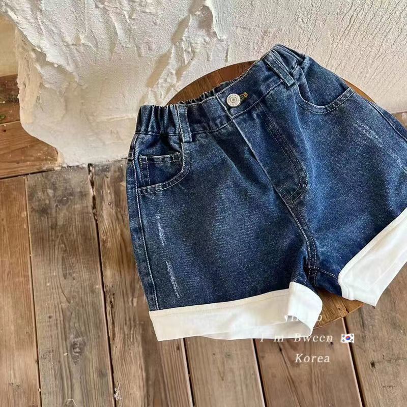 Bộ Trang Phục Hai Mảnh Áo Thun Tay Ngắn Và Quần Short Denim Phong Cách Hàn Quốc Thời Trang Mùa Hè Dành Cho Bé Gái 50%