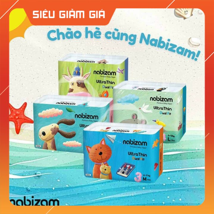 Bỉm Quần NABIZAM ⚡QUÀ TẶNG SIÊU HẤP DẪN⚡ Bỉm Quần Nội Địa Hàn Nabizam Size M32/L30/XL26/XXL22/XXXL20