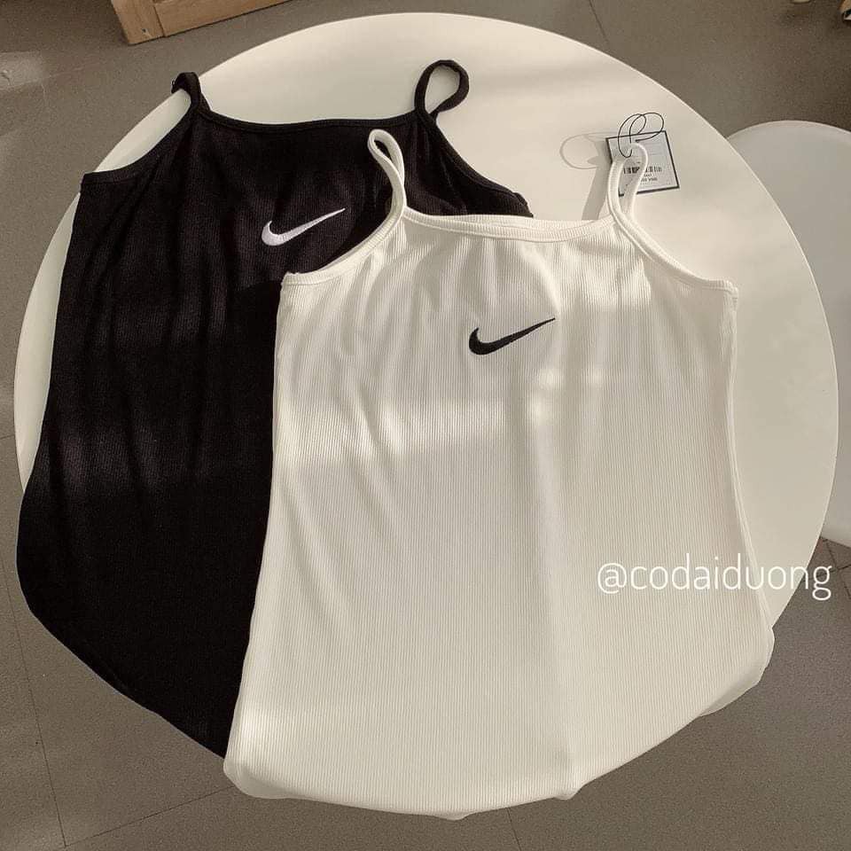 Váy thun body / Váy thêu logo _ 𝗡𝗜𝗞𝗘_zip dáng ôm trẻ trung năng động freesize