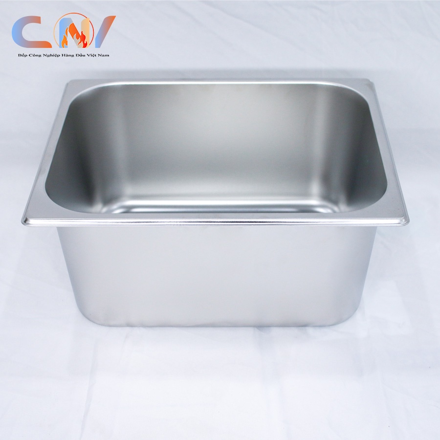 Khay đựng thạch, khay topping 1/2 inox không gỉ sâu lòng 32.5x26.5  KTP12 CNV Shop