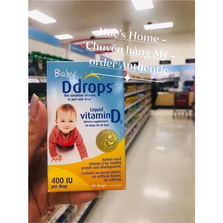 Vitamin D3 Drop 400 UI - Hàng nhập Mỹ