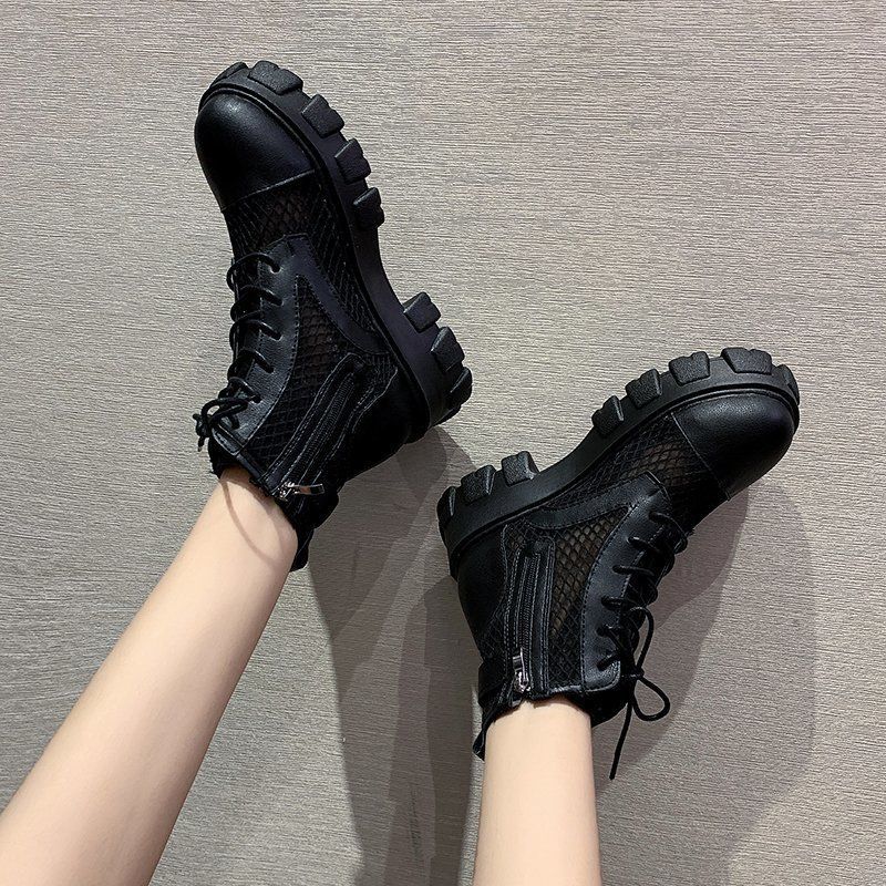 DR. MARTENS Giày Bốt Lưới Thoáng Khí Thời Trang Cho Nữ