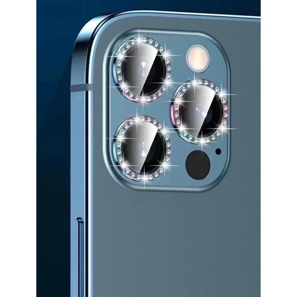 Bộ 3 mắt kính camera iphone đính đá hàng cao cấp loại 1 bảo vệ cam diamond cho iPhone 11 12 13 Pro Max