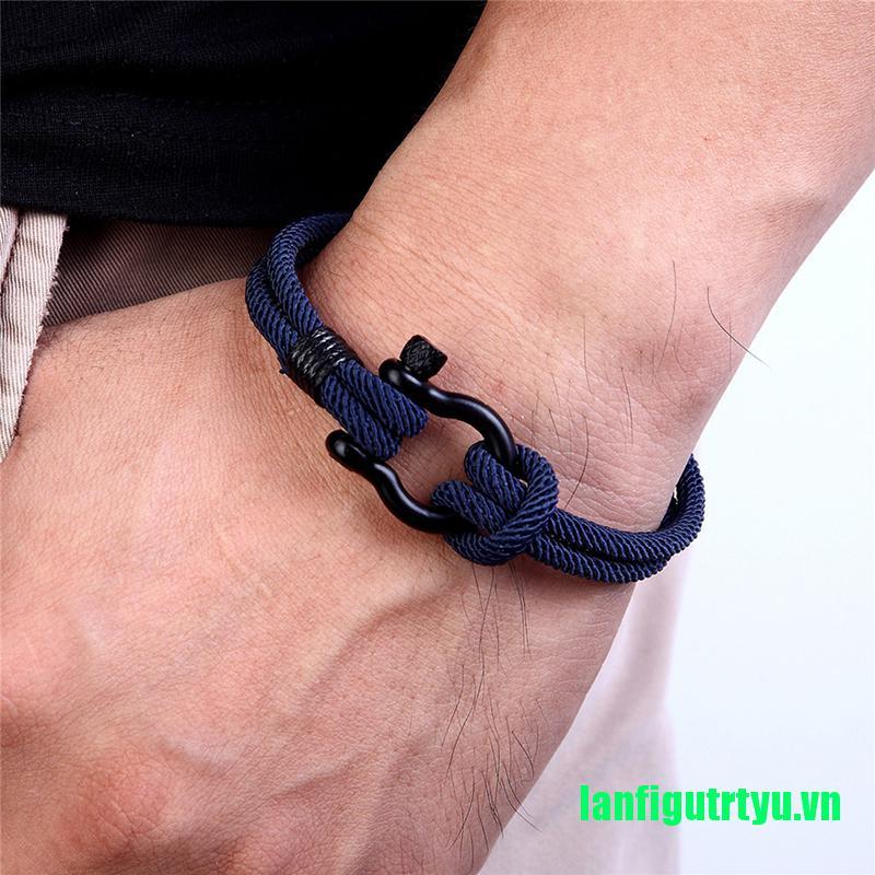 【trtyu】Outdoor Lucky Survival Bracelet Charm Stainless steel Buckle friendship Bracelet