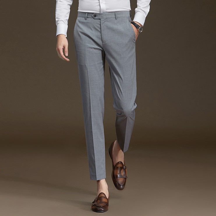 ROLY Quần Âu Nam Dáng Hàn Cao Cấp Cho Dân Công Sở, Quần Tây Nam Trẻ Ống Côn Nhẹ Chất Vải Co Giản Nhẹ Màu Đen, Xanh, Ghi | BigBuy360 - bigbuy360.vn