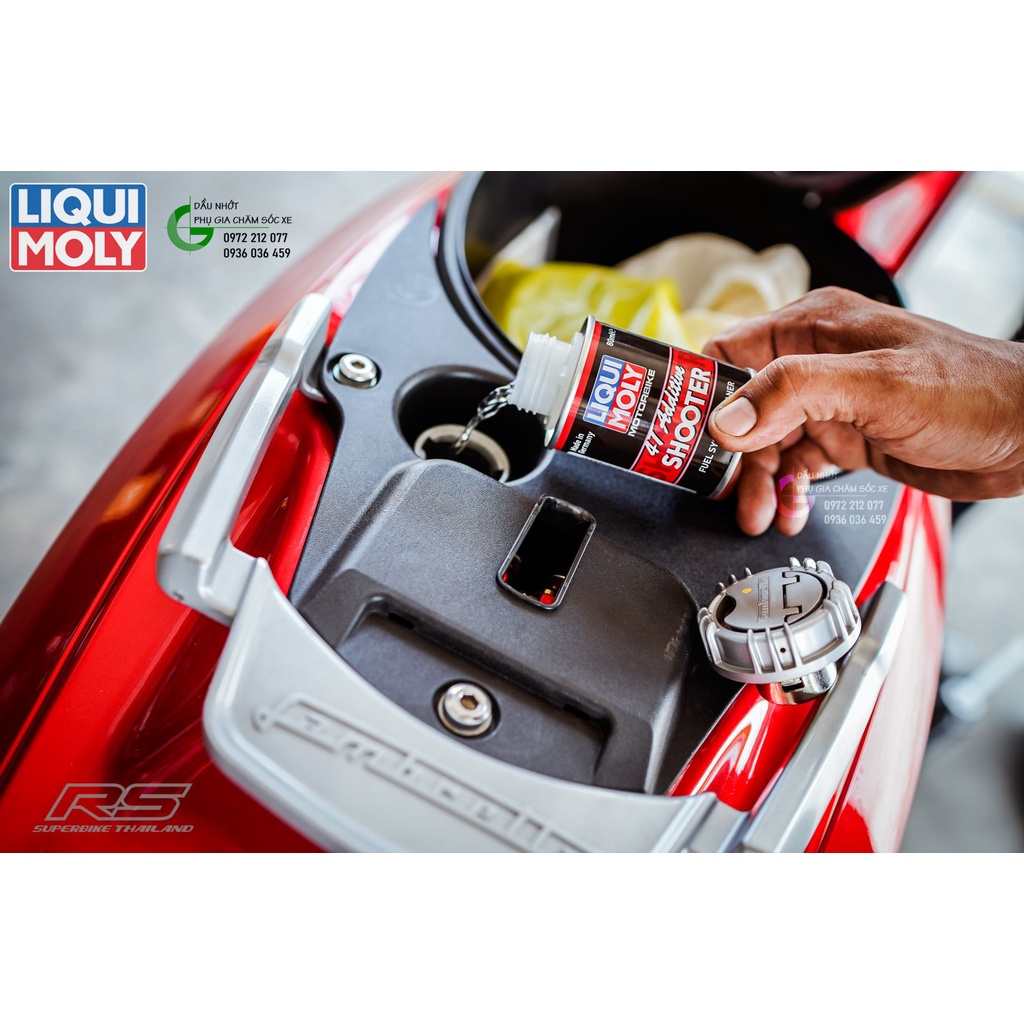 Vệ sinh muội carbon Liqui Moly 4T Additive Shooter 7916