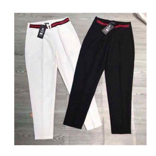 Quần baggy phối cạp sườn