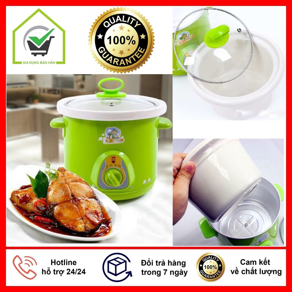 Nồi Kho Cá - Nấu Cháo Chậm, Trưng Yến Đa Năng 2 Dung Tích 1,5 Lít và 2,5 Lít Giá Ưu Đãi