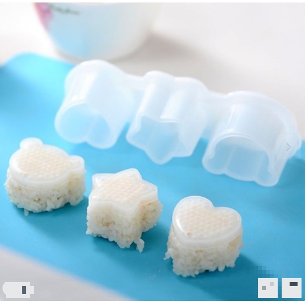 Bộ 3 Khuôn Làm Cơm Nắm, khuôn ép cơm hàng Nhật Bản