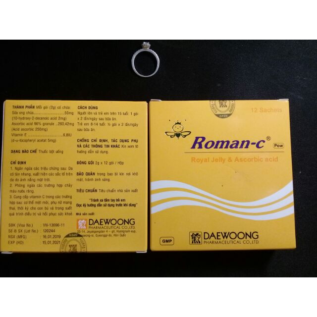 Royalpluz-  Hàng thay thế Roman - C ( sữa ong chúa, vit C, vit E) sáng da