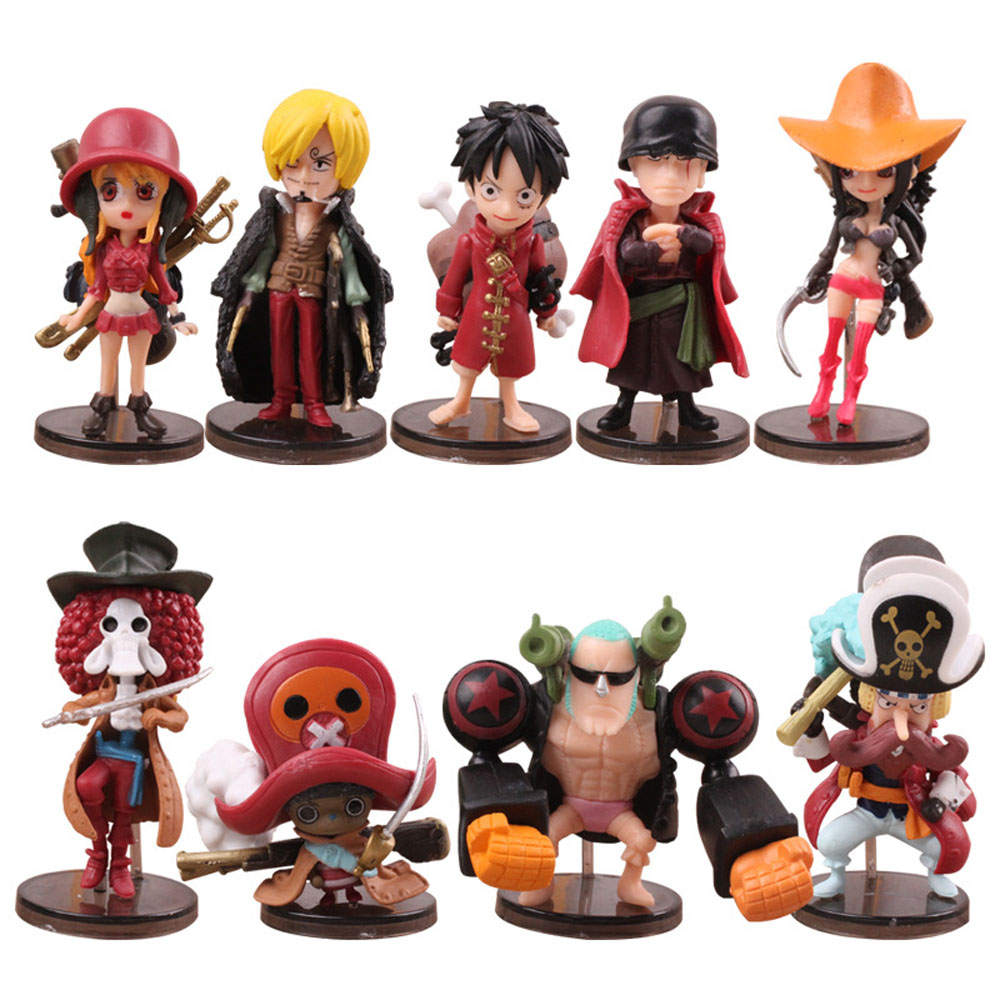 Set 9 Mô Hình Nhân Vật Phim Hoạt Hình One Piece Bằng Pvc