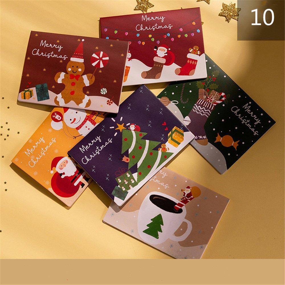 Set 6 Tấm Thiệp Chúc Mừng Giáng Sinh Dễ Thương Xinh Xắn