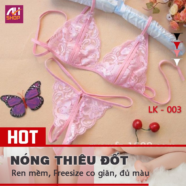 Bộ Đồ Lót LỌT KHE 2 mảnh khoét đáy SEXY - ĐEN | BigBuy360 - bigbuy360.vn