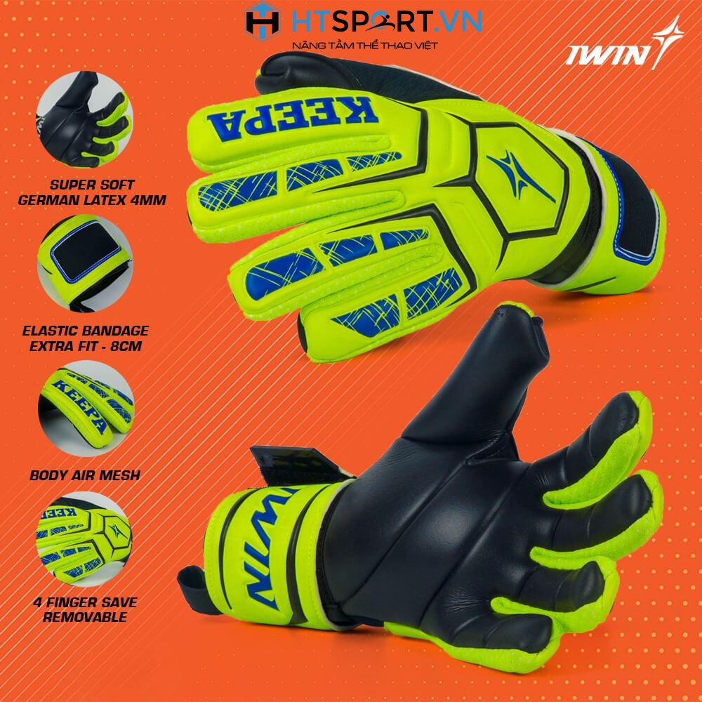 Găng Tay Thủ Môn iWin Keepa Pro GK02, Có Khung Xương Tháo Lắp Dễ Dàng