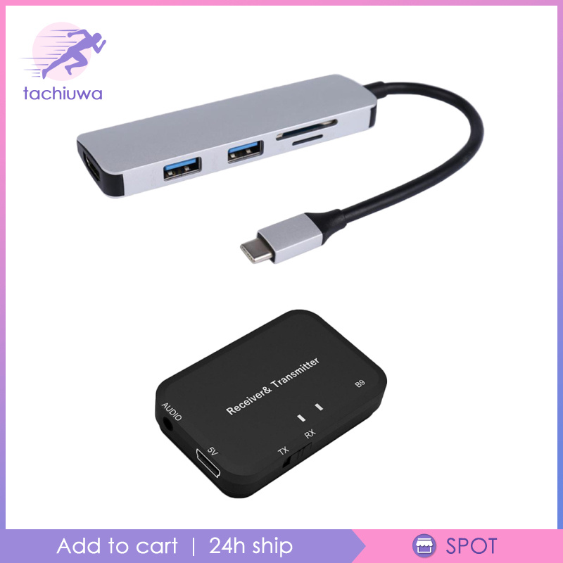 Bộ Chuyển Đổi Type-C Sang 4k Hd Dual Usb 3.0 Kèm Đầu Đọc Thẻ Nhớ Usb C