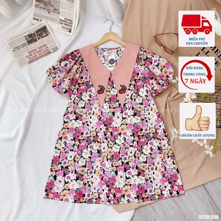 Đầm suông hoa form rộng Today Style chất dày dặn D2730