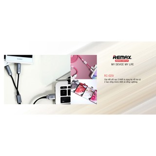 Cáp sạc 2 in 1 remax binary rc – 025t