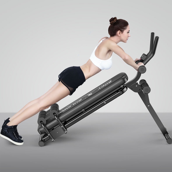 Ghế tập bụng tại nhà, Ghế tập cơ bụng đa năng cao cấp,bảng điện tử, bệ đỡ bắp tay và chân, máy tập thể dục