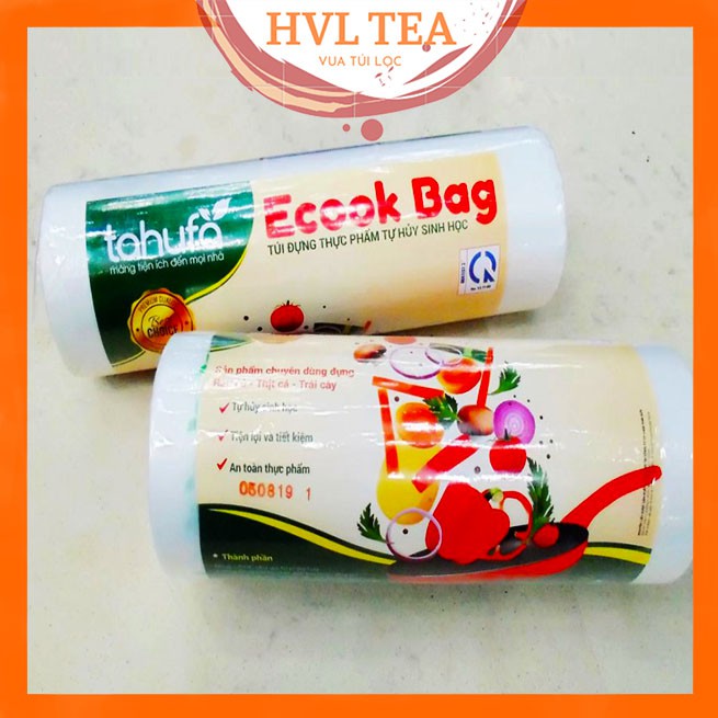 Cuộn túi nilon màng PE bọc đựng thực phẩm Ecook Bag bảo quản thực phẩm - HVL TEA