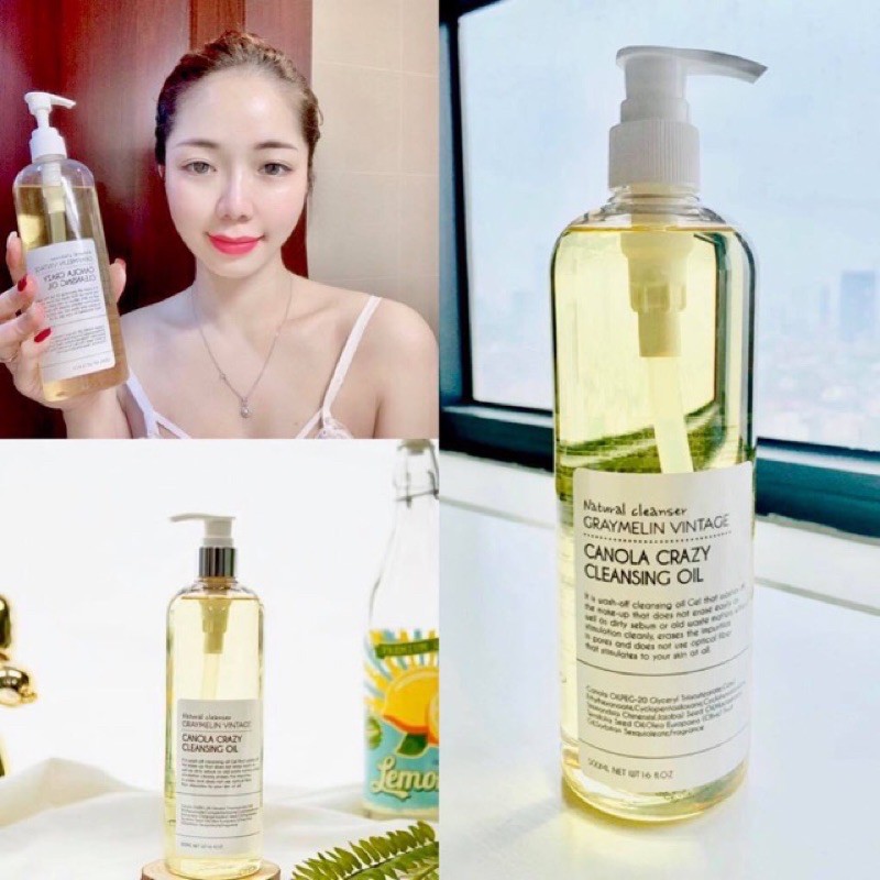 DẦU TẨY TRANG HOA CẢI GRAYMELIN VINTAGE - CANOLA CRAZY CLEANSING OIL