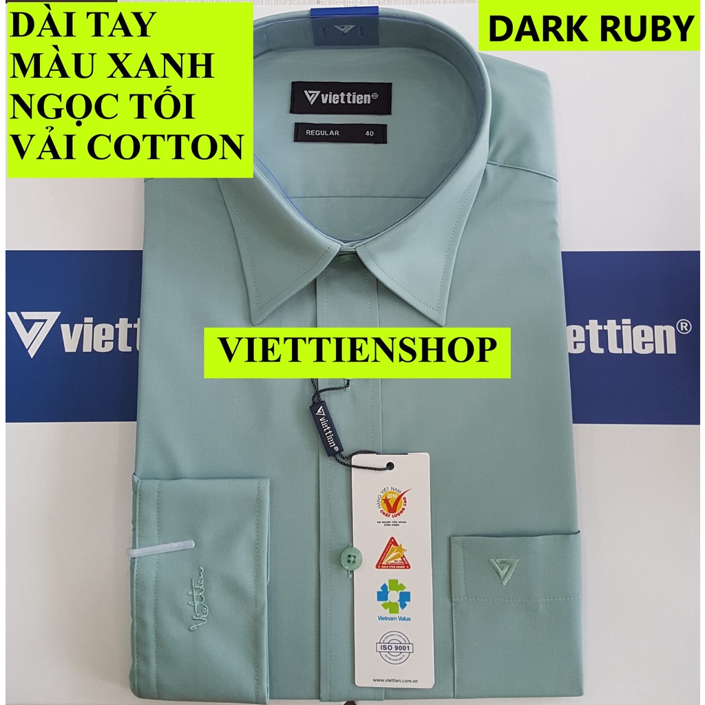 ÁO SƠ MI VIỆT TIẾN DÀI TAY MÀU TRƠN