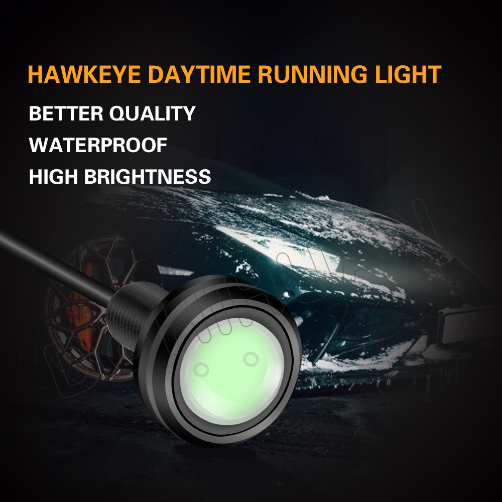 DOHIHUAN 1 Đèn LED COB Mắt Đại Bàng Hình Đậu Phộng Chống Nước Sương Mù DRL 23mm Cho Xe Hơi Xe Máy