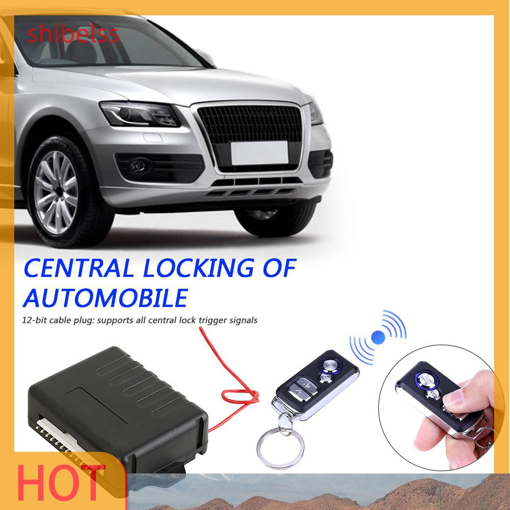 （ʚshibelss）Car Remote Central Door Lock Kit Auto Keyless Entry Alarm System 410/T219