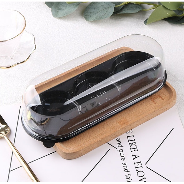 50 Hộp Nhựa Nắp Bầu 4 Bánh, Hộp Nhựa 4 ô Đựng Bánh Trung Thu, Bánh Trái Đào, Bánh Kim Sa (50 cái)