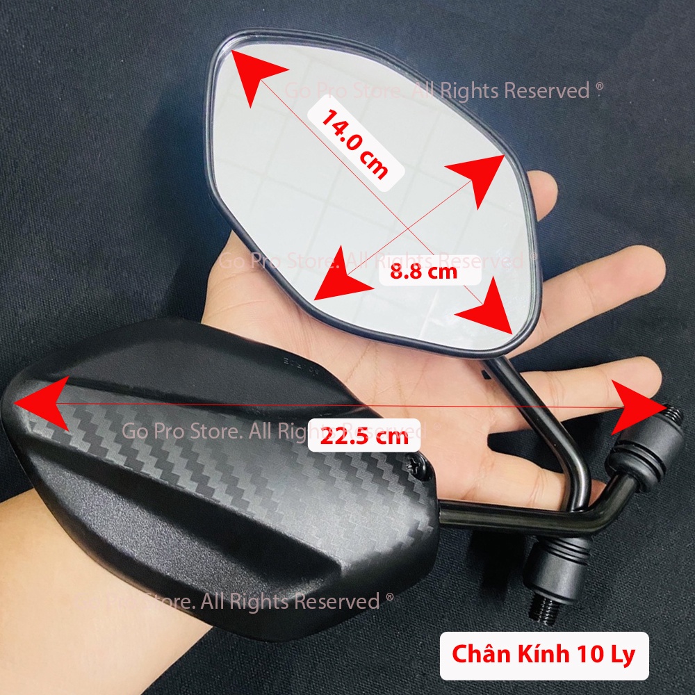 Kính Chiếu Hậu Kiểu AIR BLADE Chân Ngắn K-Source