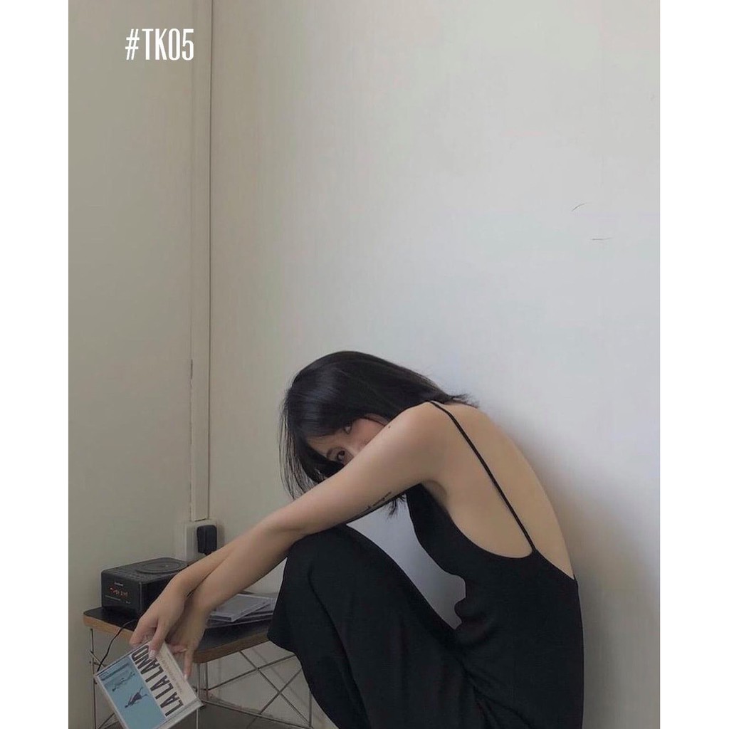 Đầm maxi hở lưng lụa sang chảnh